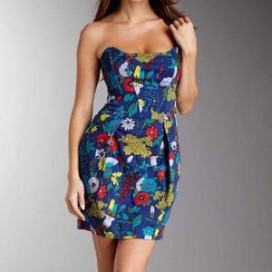 French connection strapless floral dress